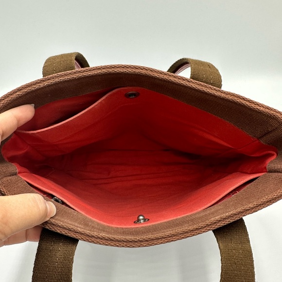 AUTHENTIC BURBERRY BLUE LABEL CANVAS, LEATHER HANDBAG - Picture 5 of 12